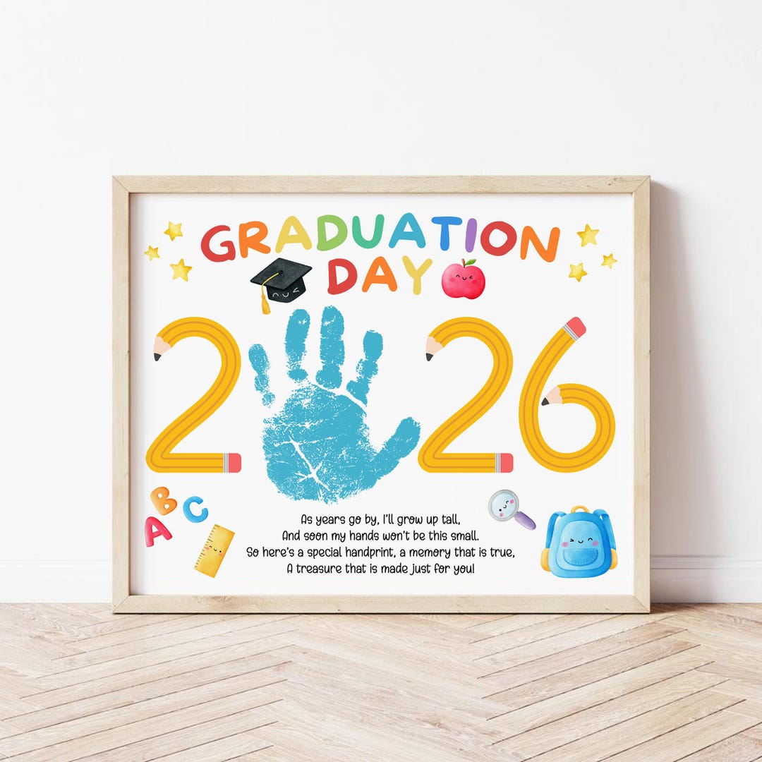 Graduation 2026 Handprint Art, Graduation Day Handprint Craft, Last Day ...