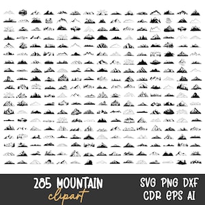 Mountain Svg Bundle, Trees Svg, Forest Svg, Forest Tree Svg, Mountain Clipart, Travel Svg, Landscape Svg, Adventure Svg, Instant Download