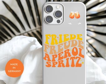 Aperol Spritz iPhone Hülle Friede Freude Aperol Spritz Spruch Perfektes Sommer-Accessoire für Aperol-Liebhaber Urlaub Handy Hülle Aperol