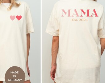Personalizable women's T-shirt mom with year heart motif Individual gift for mothers Mother's Day shirt personalized mom shirt