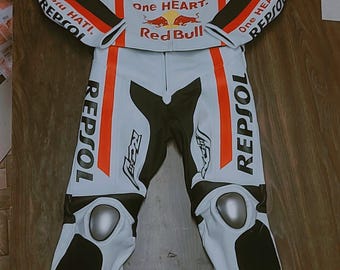 Repsol Honda Racing Läder | Valentino Rossi 46 Tribute | One Heart-ställ | CE-godkända skydd