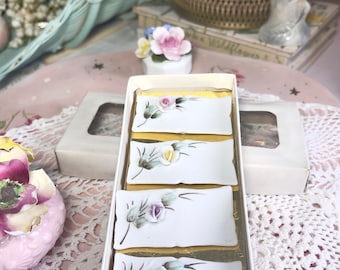 Vintage Name Cards Beautiful Flower Place Cards