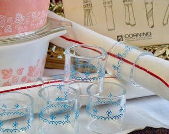 Vintage Pyrex Snowflake Napkin Rings