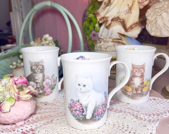 Vintage CROWN TRENT Cat Tea Cups