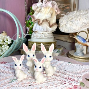 Sweetest Vintage Mini Ceramic Bunny Rabbits
