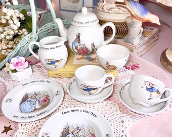 Vintage Peter Rabbit Beatrix Potter Tea Set