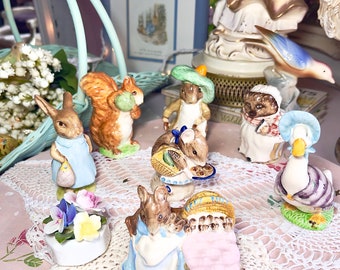 Vintage BESWICK Beatrix Potter Petter Rabbit Figurines