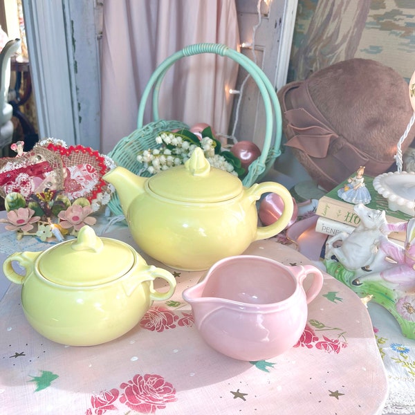 Vintage Lu-Ray Pastels Tea Set