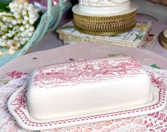 Vintage Pink Butter Dish Memory Lane