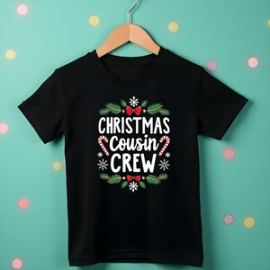 Christmas Cousin Crew T-Shirt, Fun Festive Top, Matching Cousin Shirt, Candy Cane, Family Holiday, Xmas Tshirt, Lapland Gift T-Shirt - 1857