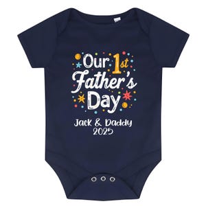 Happy Father&#39;s Day Baby Grow, Daddy Gift, 1st Fathers Day, Personalised Gift For Dad, Baby Vest, New Baby Outfit, Fathers Day Outfit - 1357