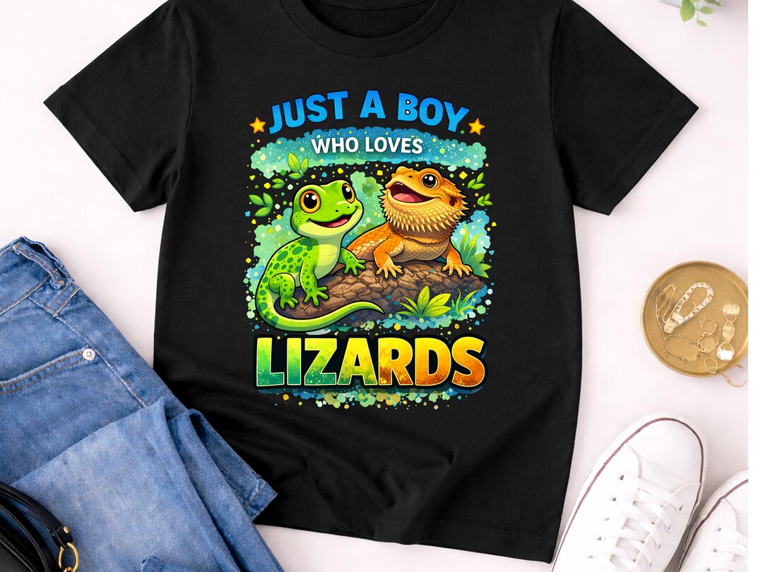Just A Boy Who Loves Lizards Shirt, Reptile Kids Shirt, Lizard Lover ...