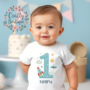 T-shirt 1er Anniversaire Bébé Garçon – Dinosaure Robot Chien – 12-18 Mois – The Children’s Place (neuf Avec étiquettes)