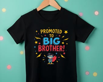 Big Brother T-Shirt, Promoted To Big Brother, Baby Announcement Tee, Superhero Brother Tshirt, Bro Comic Gift, Pregnancy Reveal Top - 1597