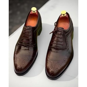 Men’s Handmade Leather Oxford Lace-Up Shoes
