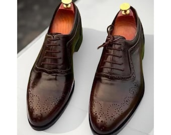 Men’s Handmade Leather Oxford Lace-Up Shoes