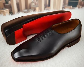 Handmade Black Leather Oxford Shoes – Goodyear Welted Dress Shoes