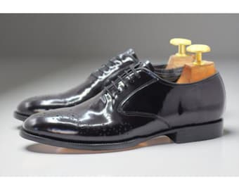 Men’s Handmade Black Leather Brogue Oxford Dress Shoes