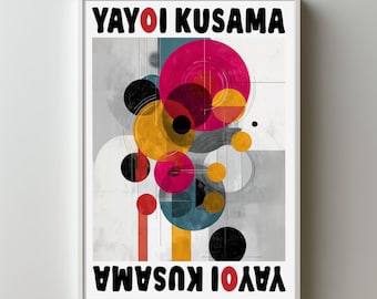 Yayoi Kusama abstract Print: Japanese modern abstract art Poster