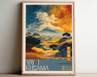 Yayoi Kusama Mount Fuji Print: Japanese Mountain Landscape