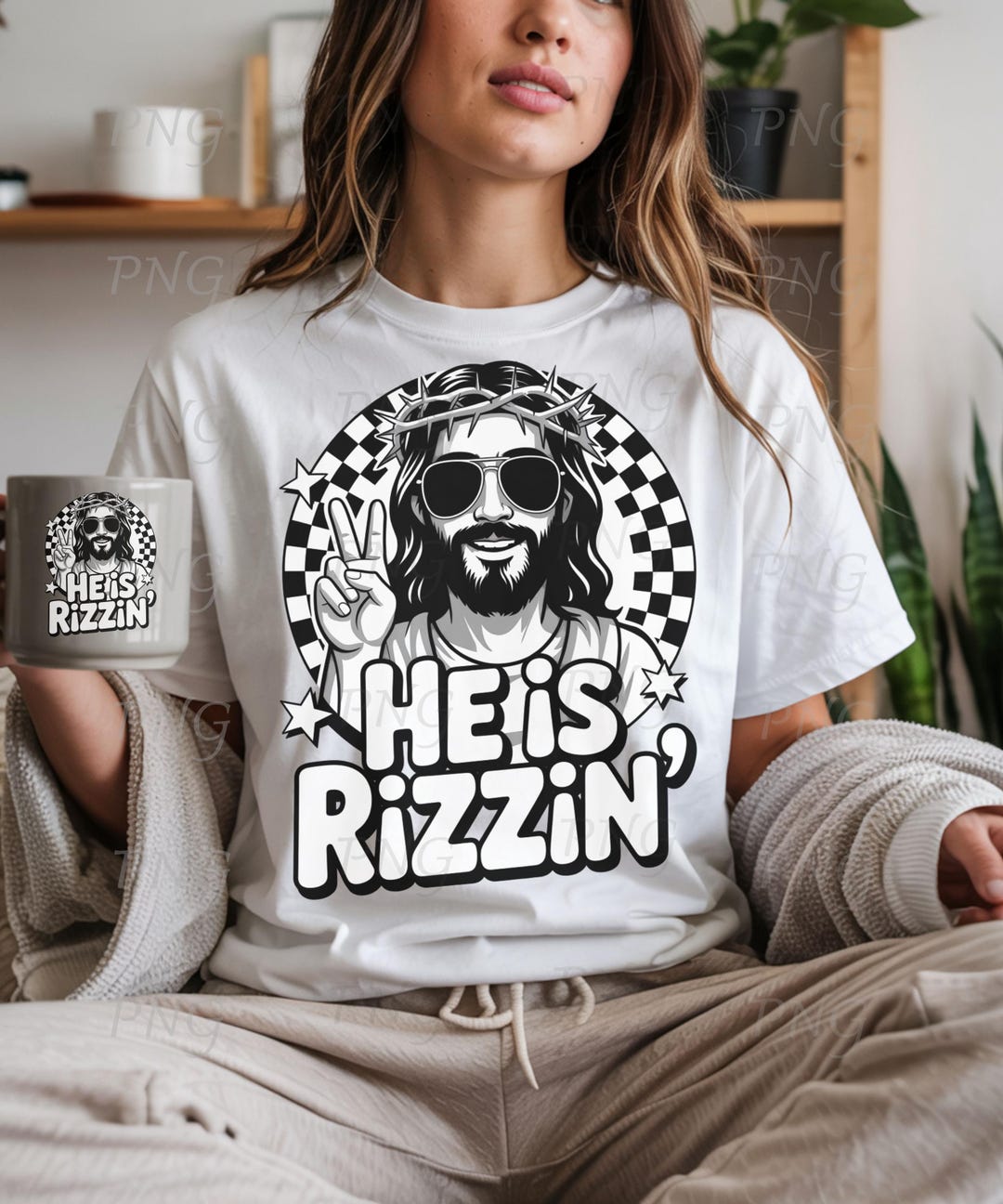 He is Rizzin Png, Funny Easter Jesus Meme Png, Teen Slang Funny Png ...