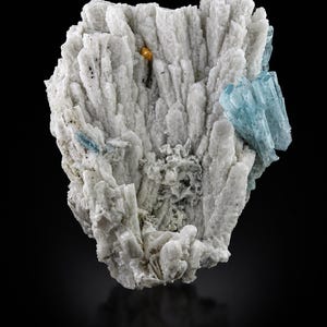 This is incredible Natural Aquamarine cluster with crystalised feldspar & microlite from shigar valley, skardu, Pakistan