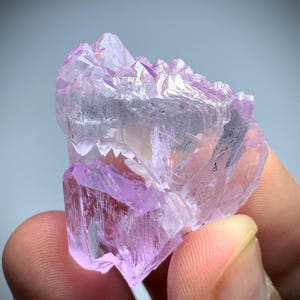 Etched Pink Kunzite Crystal: Natural Afghanistan Gemstone