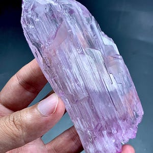 Extraordinary natural etched pink kunzite crystal from Afghanistan