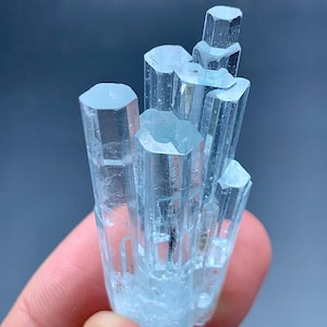Top grade natural aquamarine crystal cluster from Skardu, Pakistan