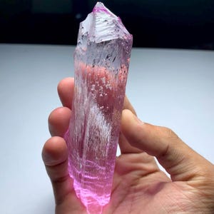 Pink Kunzite Crystal: Natural DT Gemstone from Afghanistan