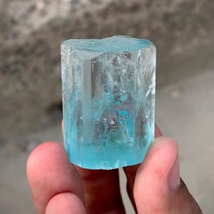 Stunning aquamarine crystal from Skardu, Pakistan