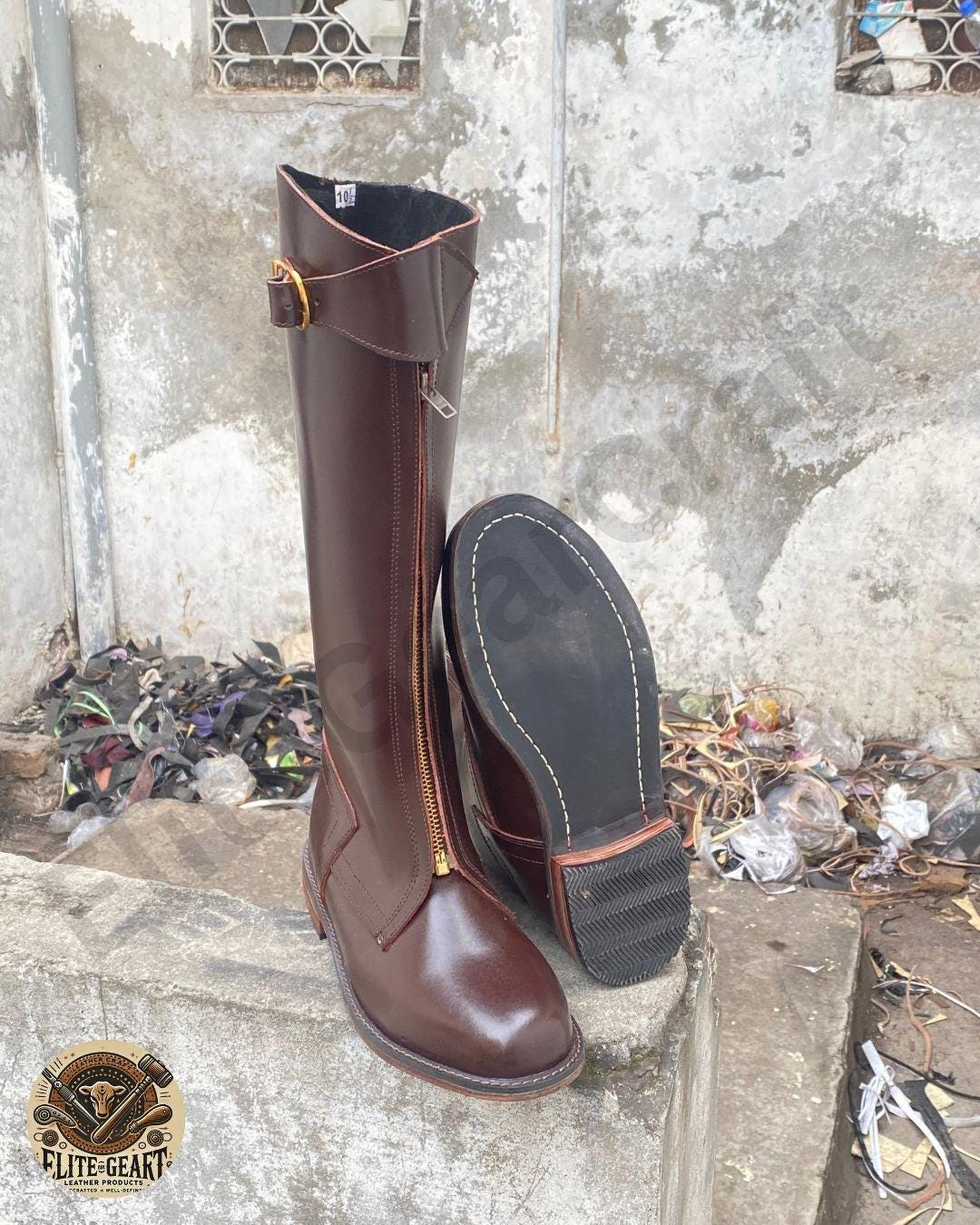 Leather Slouch Boot - Etsy