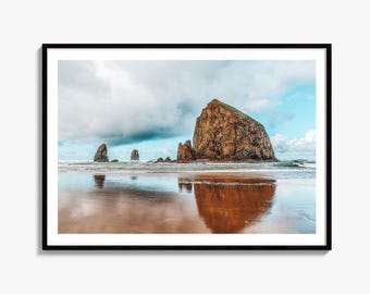 Cannon Beach Fine Art Photo Print, Haystack Rock Poster, Oregon Coast Wall Decor