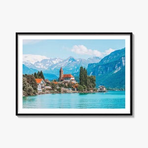 Switzerland Landscape Photo Print: Lake Thun Wall Art