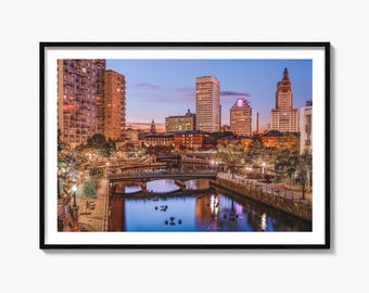 Providence Skyline Fine Art Photography Print, Rhode Island Poster, USA Wall Art