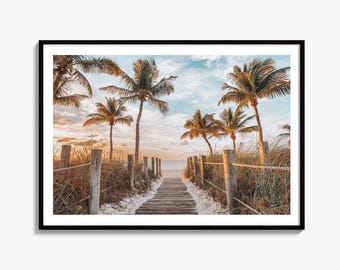 Key West Fine Art Photo Print, Smathers Beach Poster, Florida Wall Decor