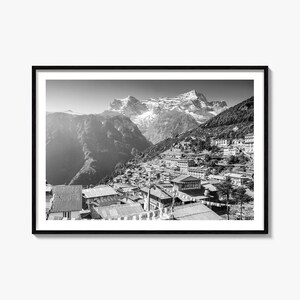 Nepal Black and White Poster, Nepal Photography Print, Nepal Wall Photography, Nepal Travel, Nepal Map Poster
