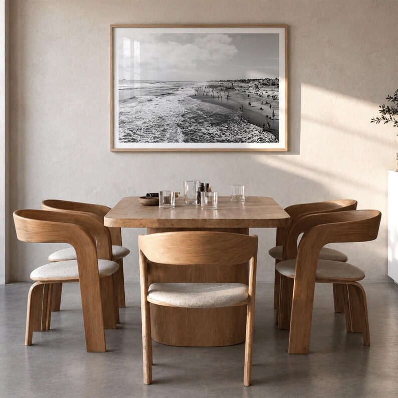 Huntington Beach Black and White Fine Art Photo Print, Orange County Poster, California Surf image 3