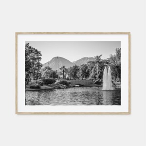 Affiche photo Palm Springs impression horizontale, art mural noir et blanc Palm Springs, photographie Palm Springs, voyage, carte affiche
