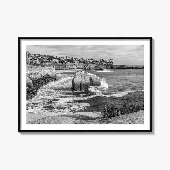 San Diego Black and White Fine Art Photography Print, Sunset