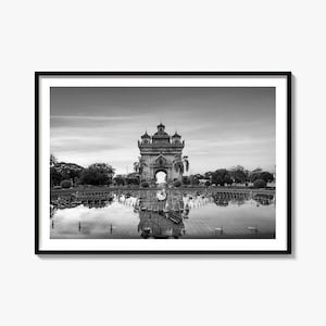 Laos Black and White Landscape Photography Print