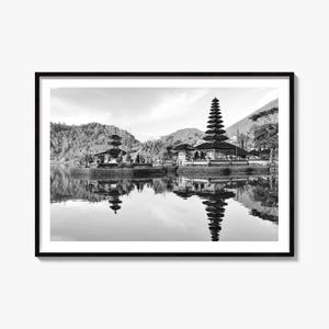 Bali Black and White Poster, Bali Photography Print, Bali Wall Photography, Bali Travel, Bali Map Poster