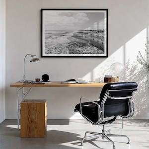 Huntington Beach Black and White Fine Art Photo Print, Orange County Poster, California Surf image 2