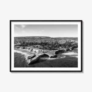 Santa Cruz Black and White Poster, Santa Cruz Photography Print, Santa Cruz Wall Photography, Travel, Map Poster