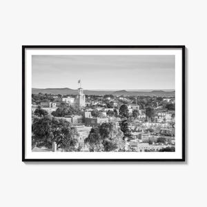 Póster en blanco y negro de Nuevo México, impresión fotográfica de Nuevo México, fotografía mural de Nuevo México, viajes, póster de mapa