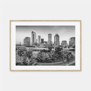 Florida fotoposter print horizontaal, Florida zwart-witte muurkunst, Florida fotografie, Florida reizen, Florida kaart poster