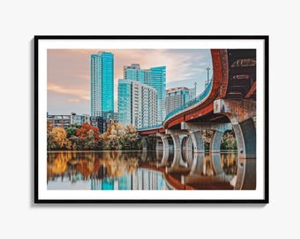 Austin Fine Art Photo Print, Lady Bird Lake Poster, Texas Wall Decor