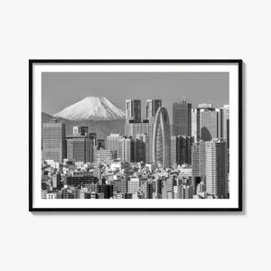 Tokyo Black and White Poster, Tokyo Photography Print, Tokyo