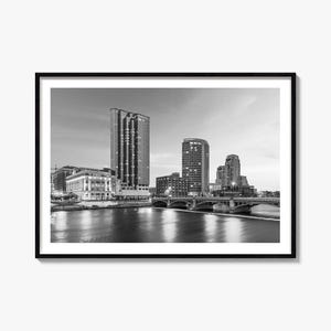 Michigan Black and White Photography Print: Matted Landscape Poster