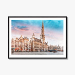 Brussels Poster Print, Brussels Photo Wall Art, Brussels Wall Decor, Travel Print, Brussels Street Map Poster, City Map